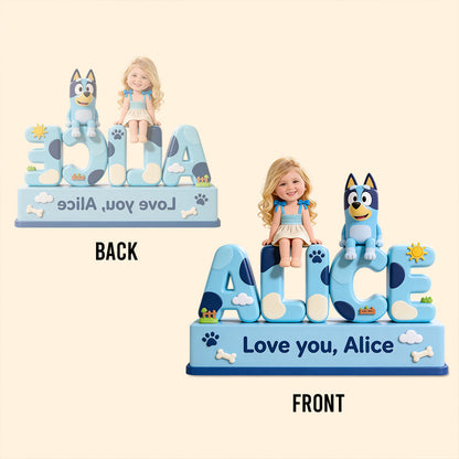 Blue Dog Fans Gift - Personalized Blue Dog Custom Shaped Acrylic Plaque