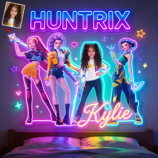 Musical K-Pop Movie Fan - Personalized Kid LED Light Acrylic Sign