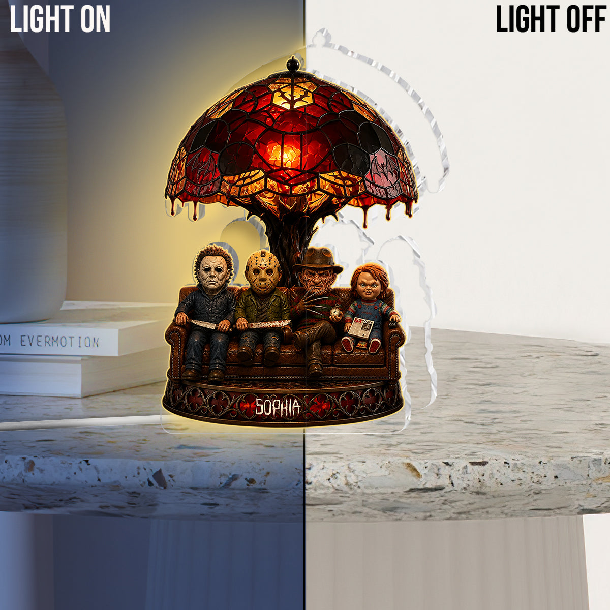 Scary Night - Personalized Horror Character Acrylic LED Night Light