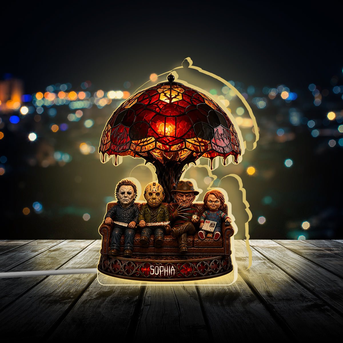 Scary Night - Personalized Horror Character Acrylic LED Night Light