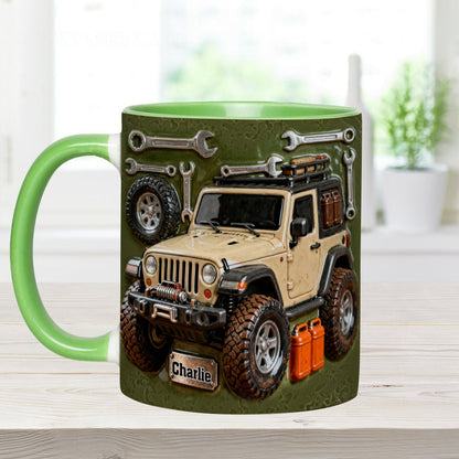Adventure Awaits - Personalized Car Accent Mug & Coaster
