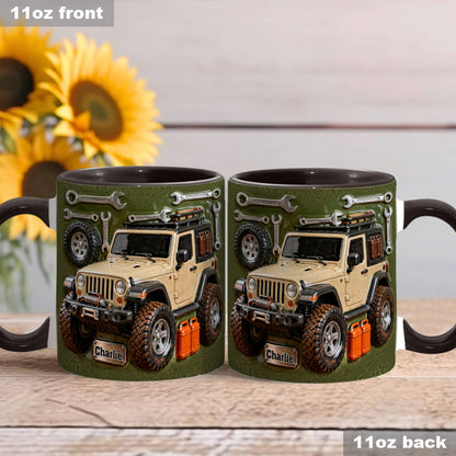 Adventure Awaits - Personalized Car Accent Mug & Coaster