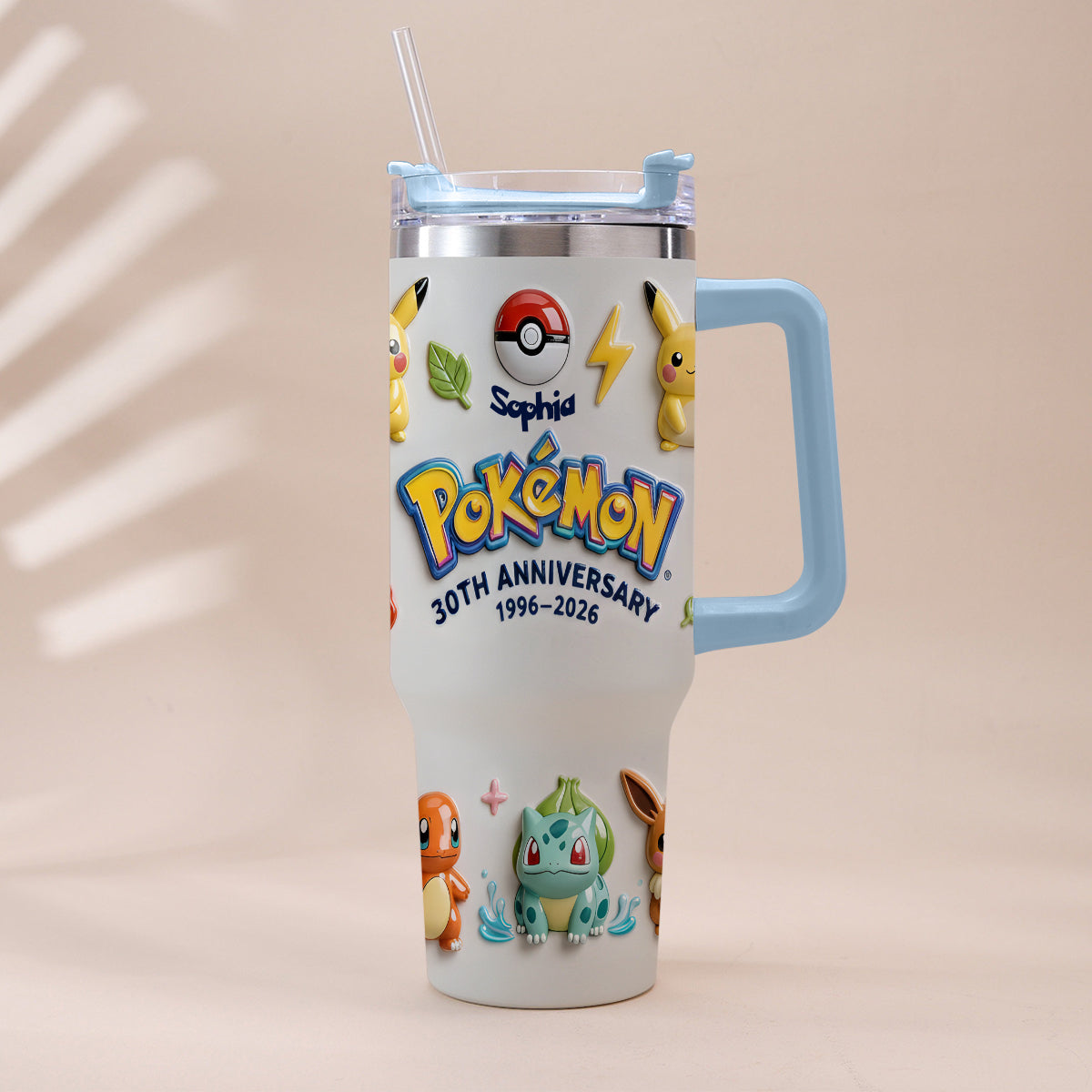 Monster Trainer 30th Anniversary - Personalized Monster Trainer Tumbler With Handle