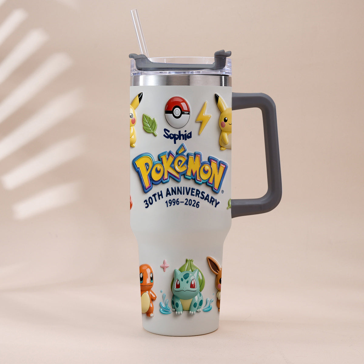 Monster Trainer 30th Anniversary - Personalized Monster Trainer Tumbler With Handle