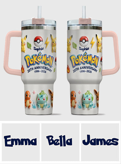 Monster Trainer 30th Anniversary - Personalized Monster Trainer Tumbler With Handle