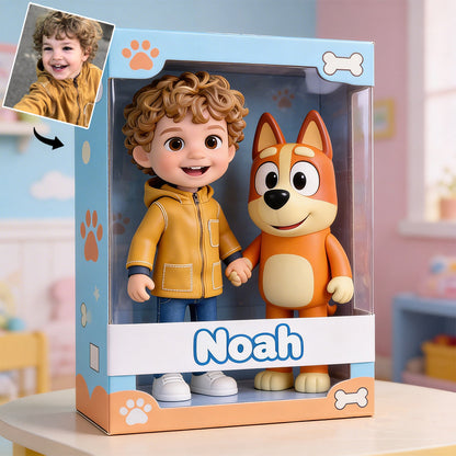 Custom Any Photo - Personalized Blue Dog Custom Shaped Acrylic Plaque