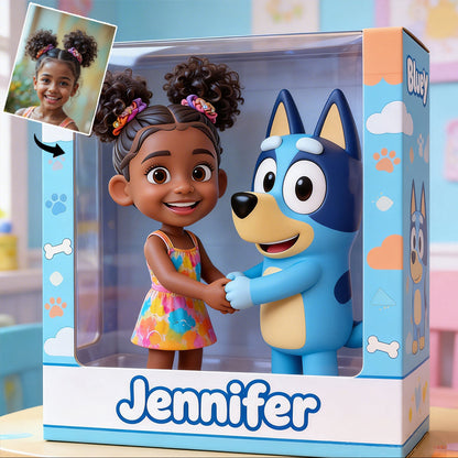 Custom Any Photo - Personalized Blue Dog Custom Shaped Acrylic Plaque