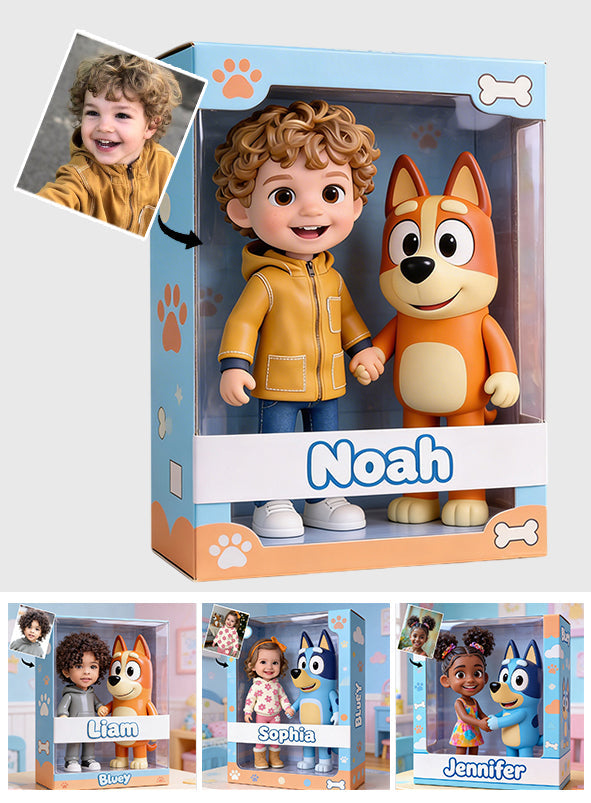 Custom Any Photo - Personalized Blue Dog Custom Shaped Acrylic Plaque