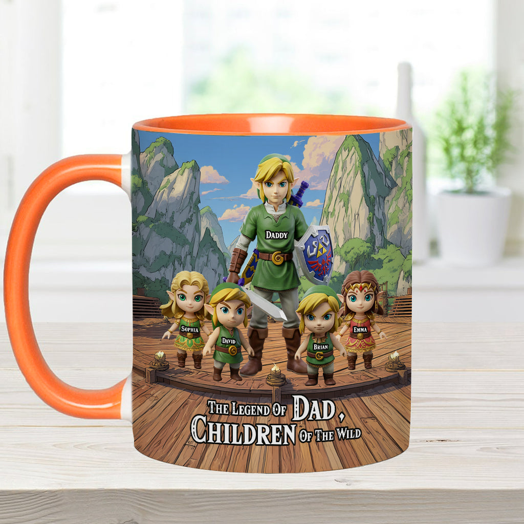 Legend Of Dad - Personalized The Hero's Legend Accent Mug