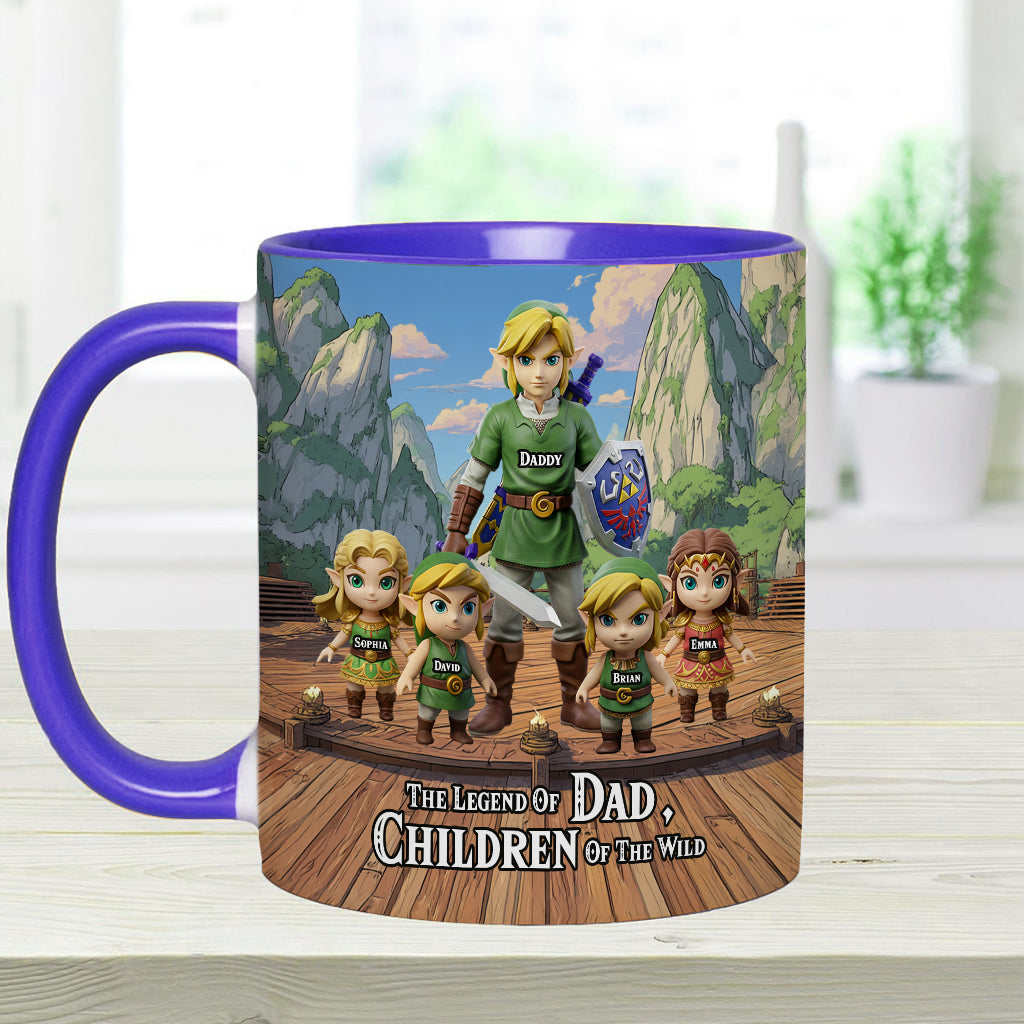 Legend Of Dad - Personalized The Hero's Legend Accent Mug