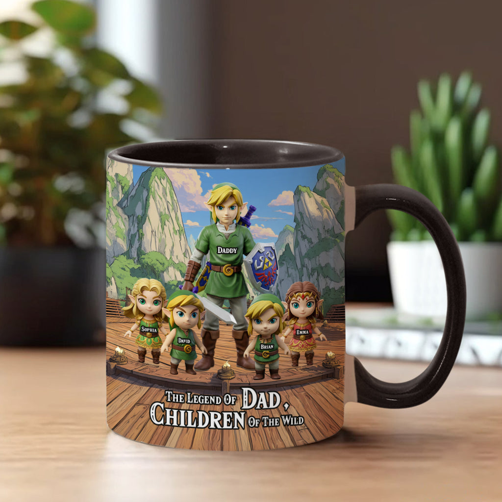 Legend Of Dad - Personalized The Hero's Legend Accent Mug