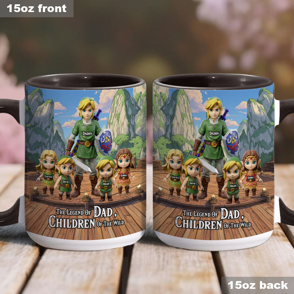 Legend Of Dad - Personalized The Hero's Legend Accent Mug