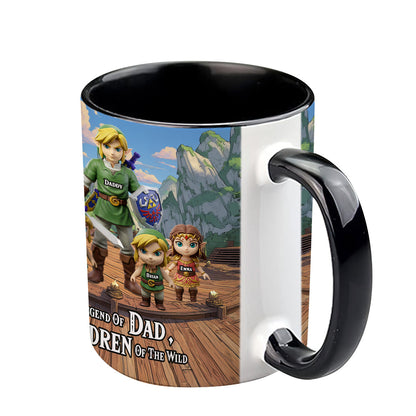 Legend Of Dad - Personalized The Hero's Legend Accent Mug