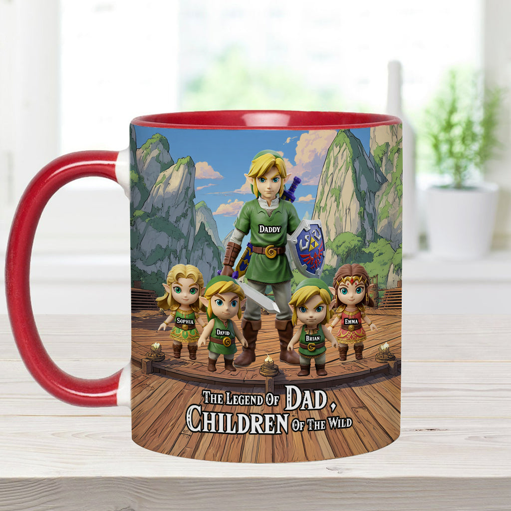 Legend Of Dad - Personalized The Hero's Legend Accent Mug