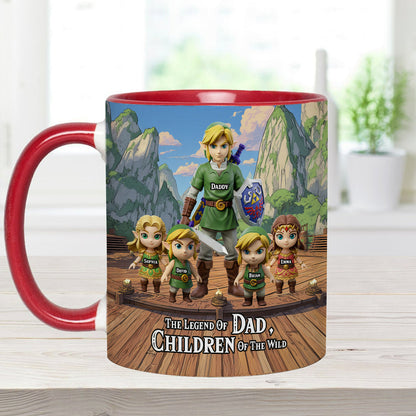 Legend Of Dad - Personalized The Hero's Legend Accent Mug
