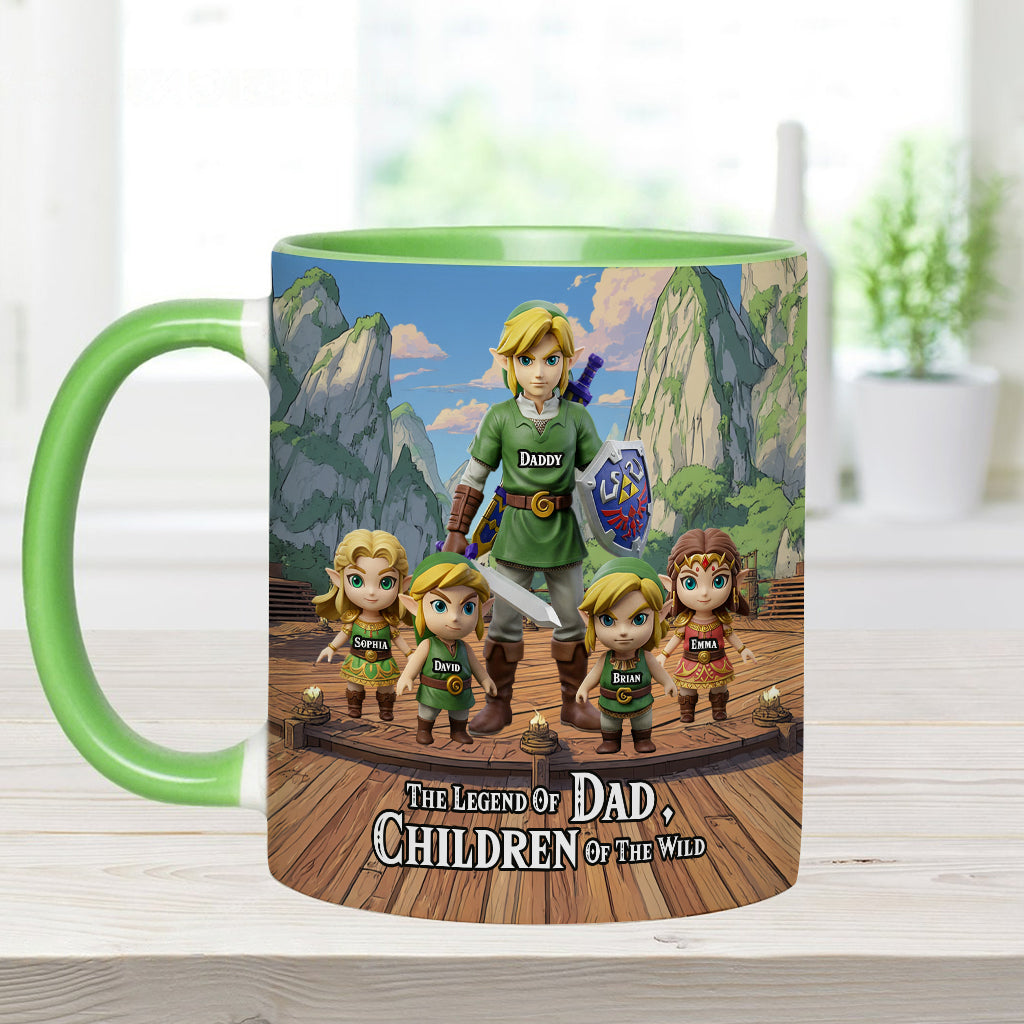 Legend Of Dad - Personalized The Hero's Legend Accent Mug