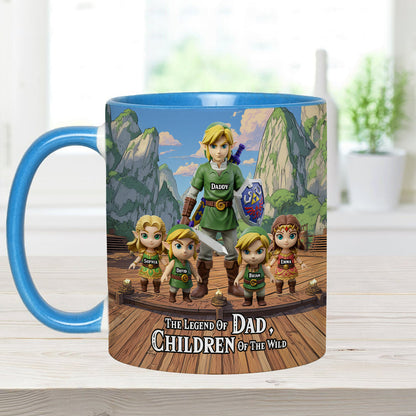 Legend Of Dad - Personalized The Hero's Legend Accent Mug