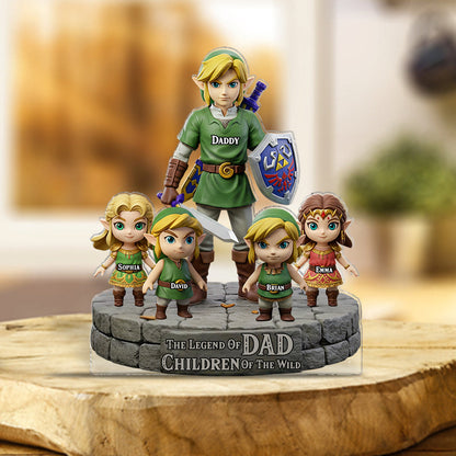 The Legend Of Dad - Personalized The Hero's Legend Custom Shaped Acrylic Plaque