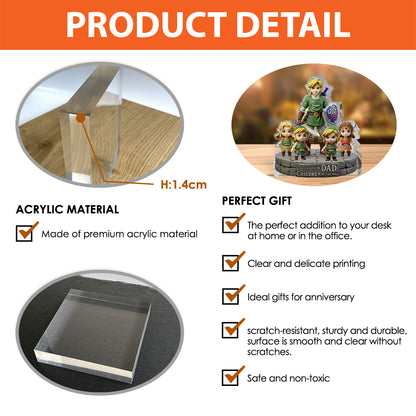 The Legend Of Dad - Personalized The Hero's Legend Custom Shaped Acrylic Plaque