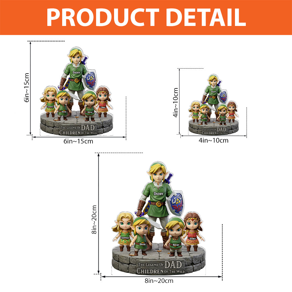 The Legend Of Dad - Personalized The Hero's Legend Custom Shaped Acrylic Plaque