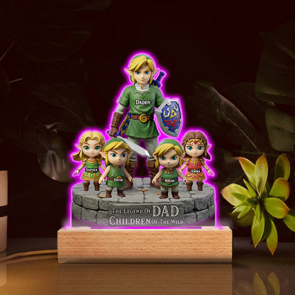 The Legend Of Dad - Personalized The Hero's Legend Custom Shaped Acrylic Plaque