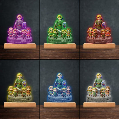 The Legend Of Dad - Personalized The Hero's Legend Custom Shaped Acrylic Plaque