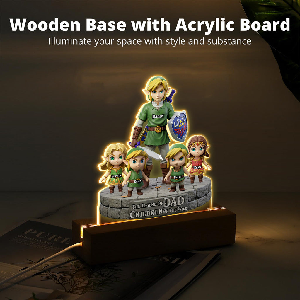 The Legend Of Dad - Personalized The Hero's Legend Custom Shaped Acrylic Plaque