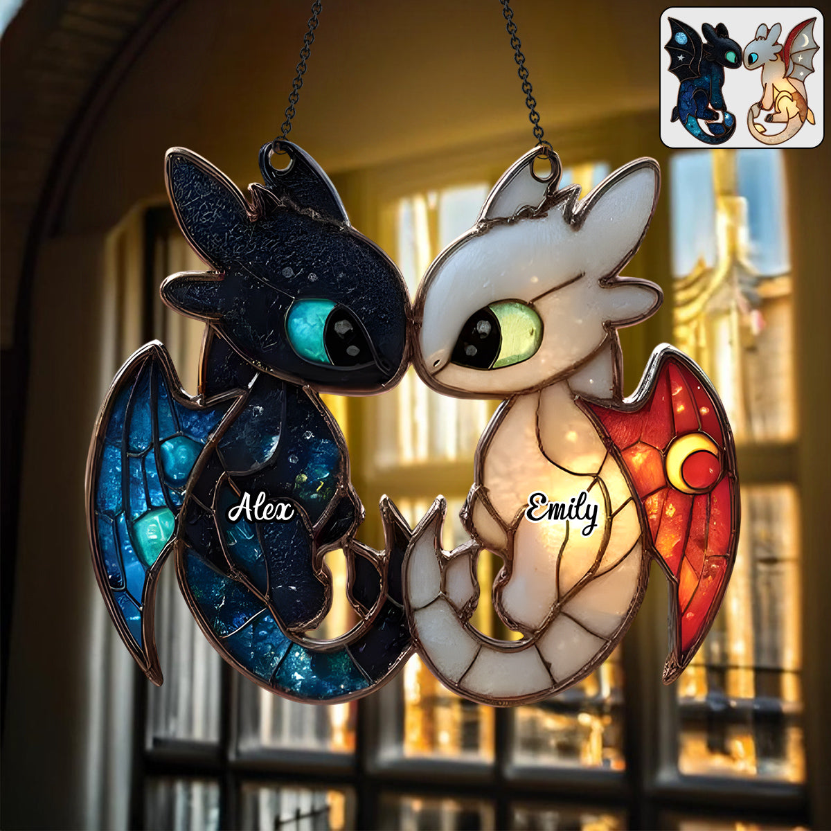 You And Me We Got This - Personalized Mouse Window Hanging Suncatcher Ornament