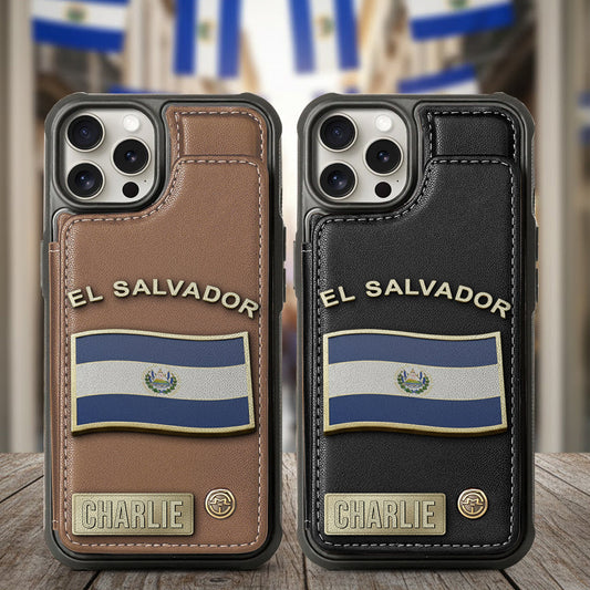 Proud El Salvador - Personalized Expats Wallet Phone Case