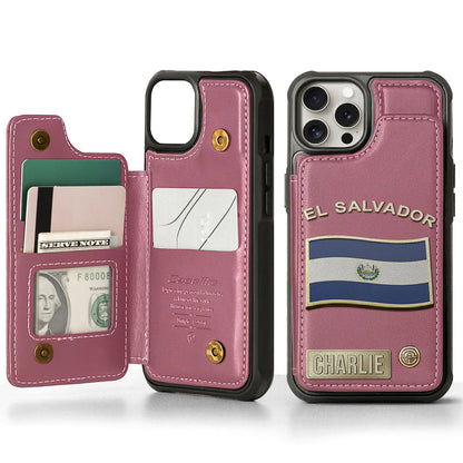 Proud El Salvador - Personalized Expats Wallet Phone Case