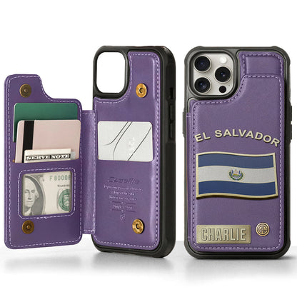 Proud El Salvador - Personalized Expats Wallet Phone Case