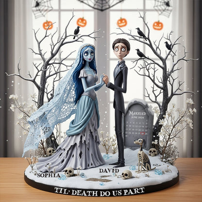Till Death Do Us Part - Personalized Couple Custom Shaped Acrylic Plaque