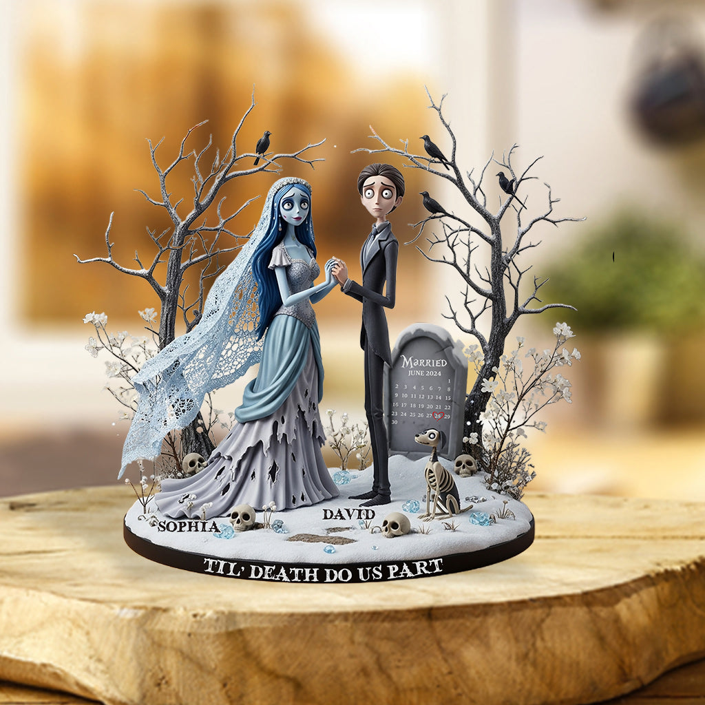 Till Death Do Us Part - Personalized Couple Custom Shaped Acrylic Plaque