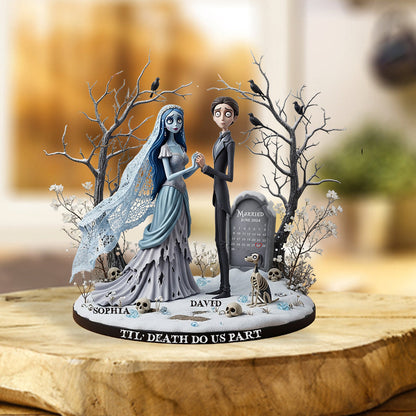 Till Death Do Us Part - Personalized Couple Custom Shaped Acrylic Plaque