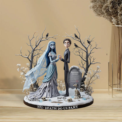 Till Death Do Us Part - Personalized Couple Custom Shaped Acrylic Plaque