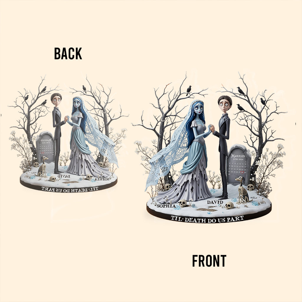 Till Death Do Us Part - Personalized Couple Custom Shaped Acrylic Plaque