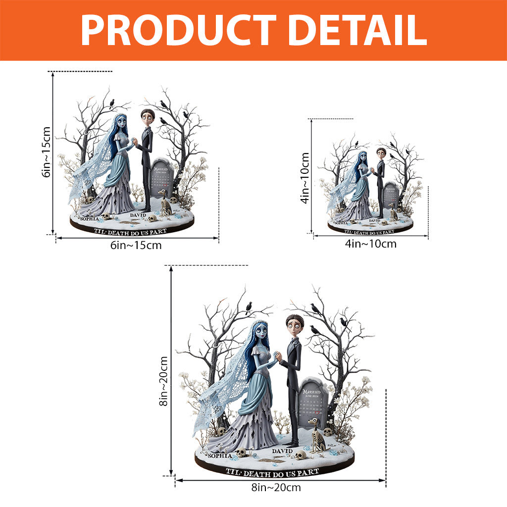 Till Death Do Us Part - Personalized Couple Custom Shaped Acrylic Plaque