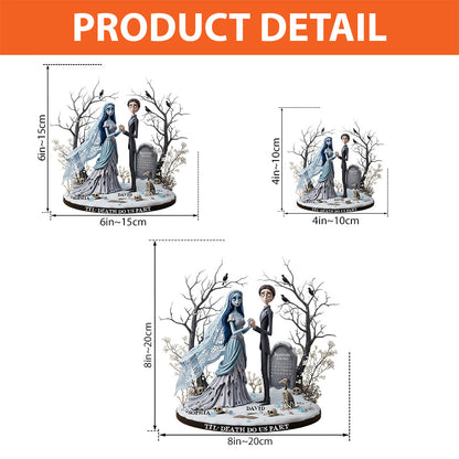 Till Death Do Us Part - Personalized Couple Custom Shaped Acrylic Plaque