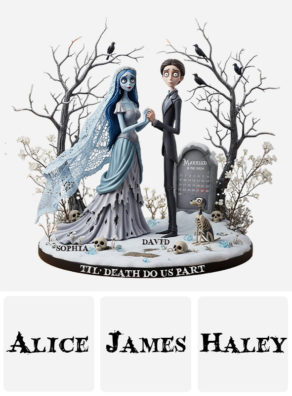 Till Death Do Us Part - Personalized Couple Custom Shaped Acrylic Plaque