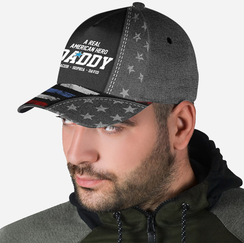 American Hero Dad - Personalized Father Classic Cap