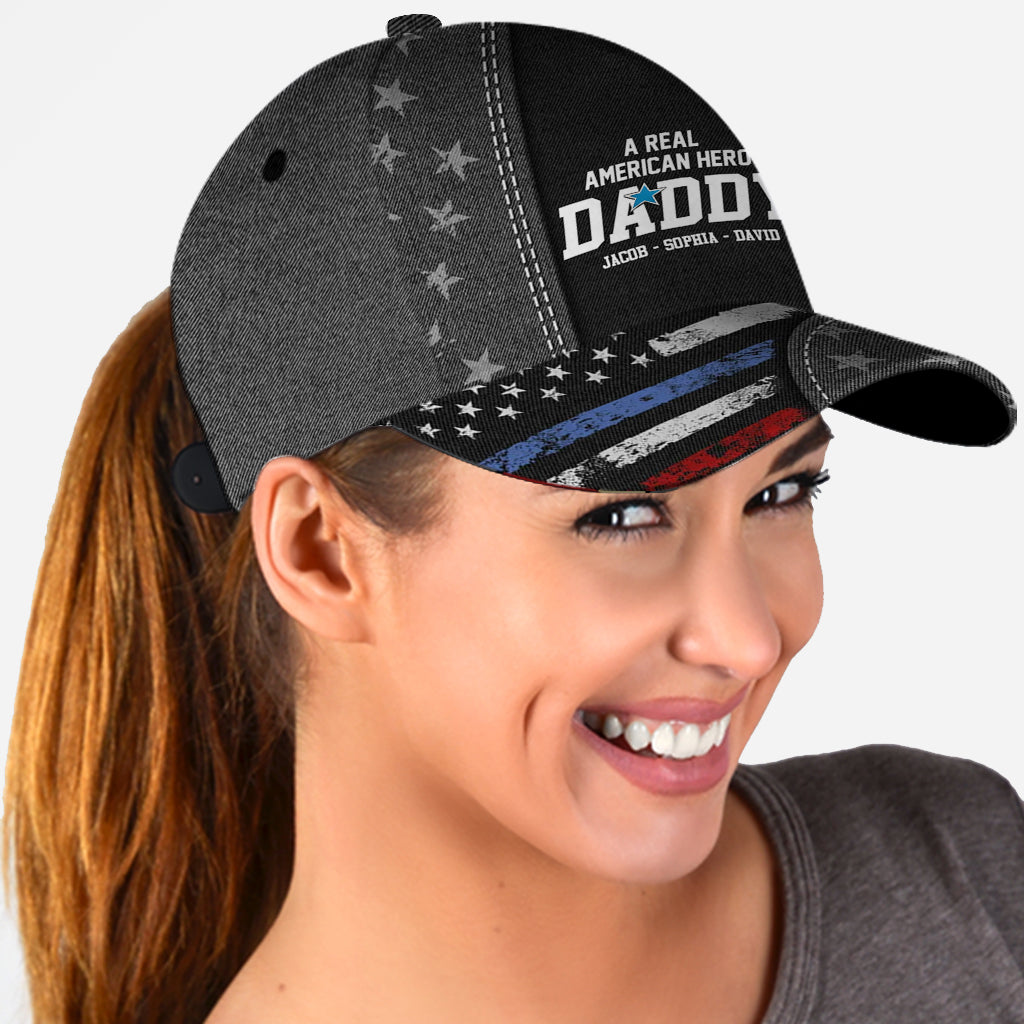 American Hero Dad - Personalized Father Classic Cap