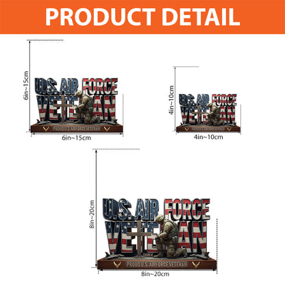 Proud Veteran - Personalized Veteran Custom Shaped Acrylic Plaque