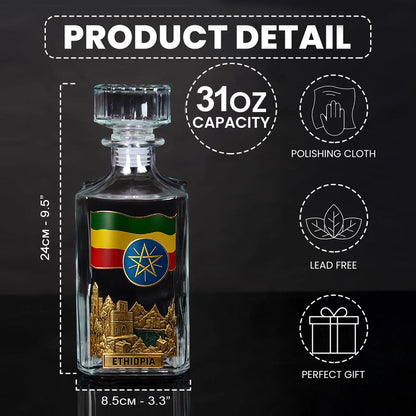 Proud Ethiopian - Personalized Expats Whiskey Decanter Set