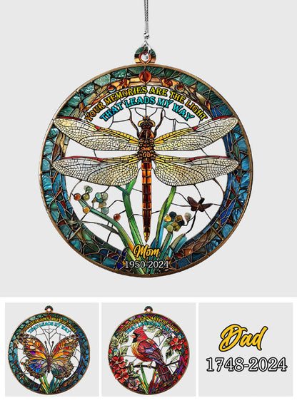 Your Memories Are The Light That Leads My Way - Personalized Memorial Car Ornament