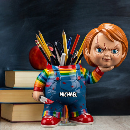 Scary Movies - Personalized Wooden Pen Holder