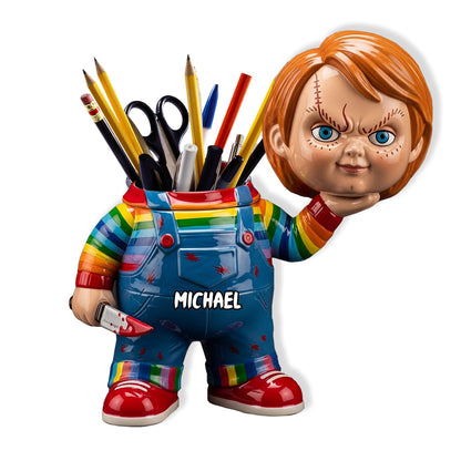 Scary Movies - Personalized Wooden Pen Holder