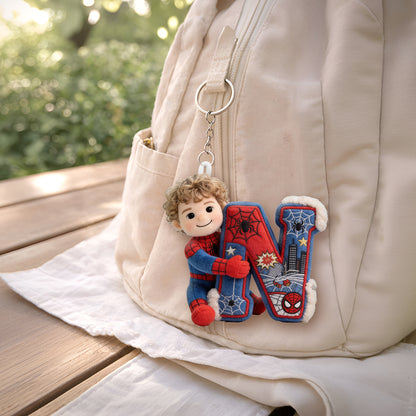 Any Photo - Personalized Spider-Verse Kid Bottle With Plush Charm