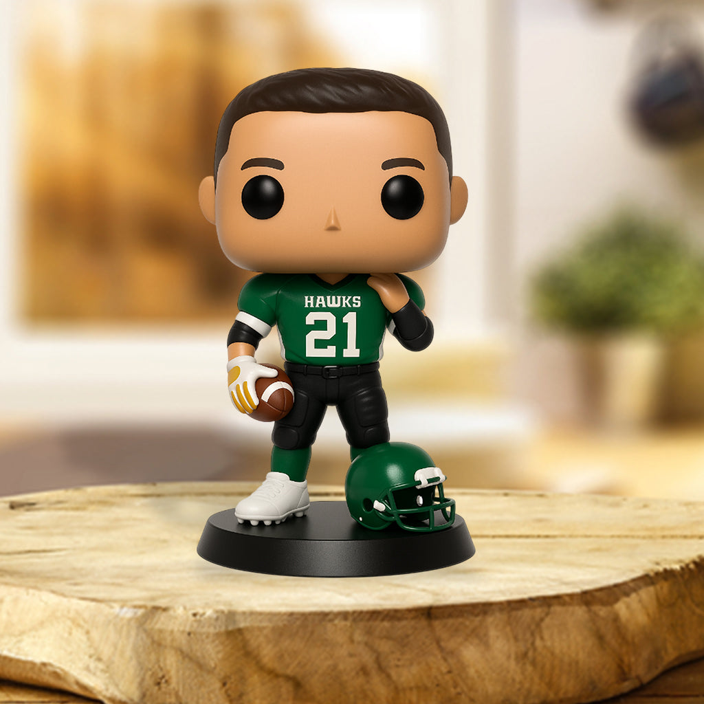 Custom Figure From Any Photo - Personalized Football Custom Shaped Acrylic Plaque