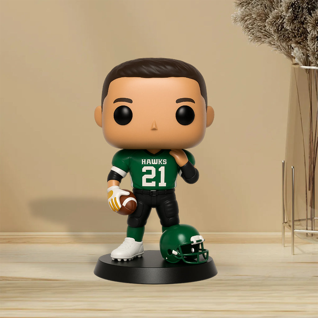 Custom Figure From Any Photo - Personalized Football Custom Shaped Acrylic Plaque