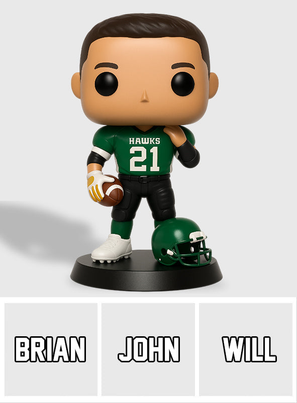 Custom Figure From Any Photo - Personalized Football Custom Shaped Acrylic Plaque